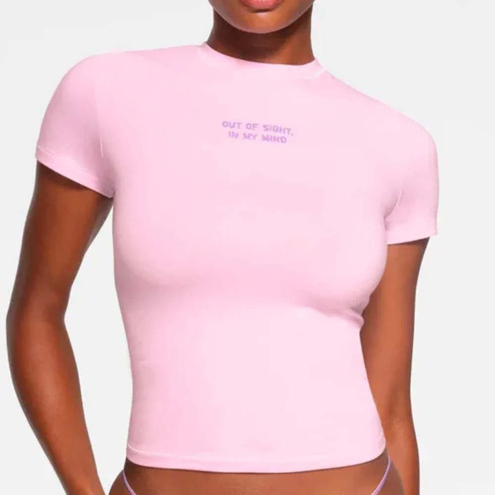 SKIMS Cotton Jersey Valentine‘s Day Short Sleeve Shirt